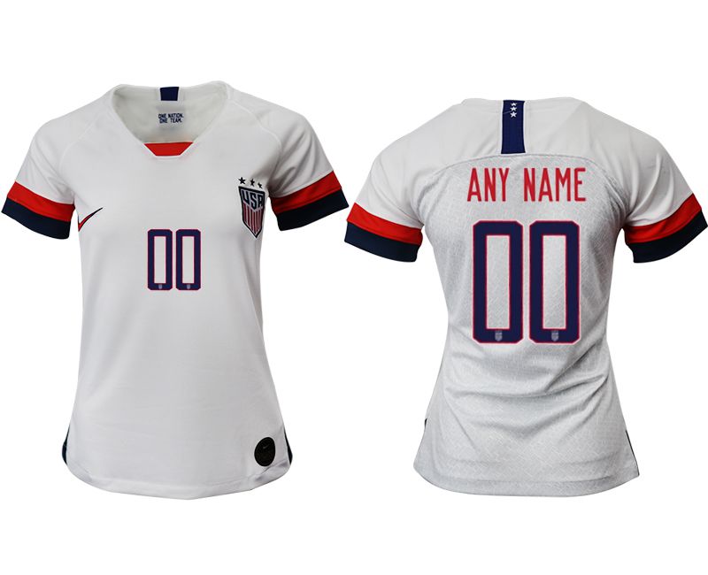 Women 2019-2020 Season National Team America home aaa customized white Soccer Jerseys->customized soccer jersey->Custom Jersey